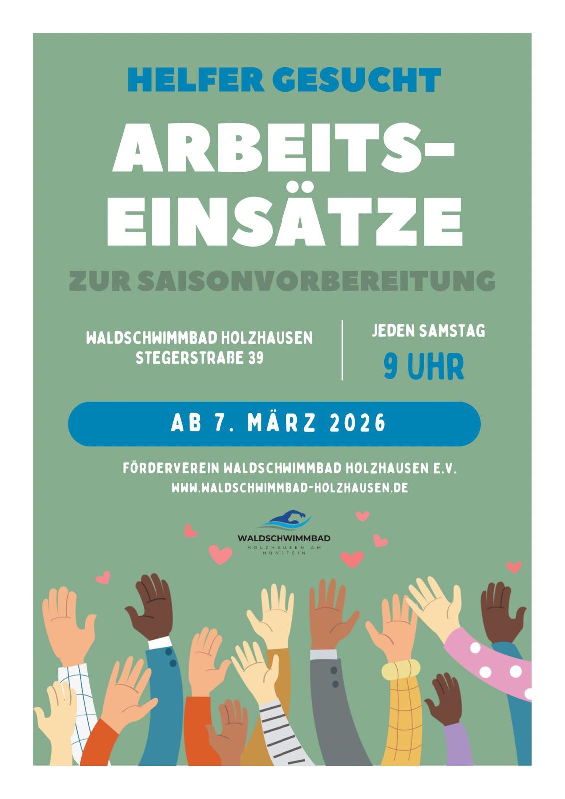 Start der Arbeitseinsätze Saison 2026